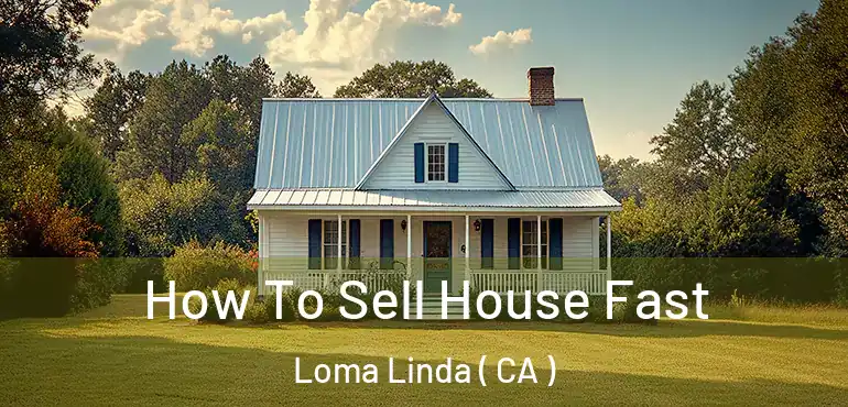How To Sell House Fast Loma Linda ( CA )