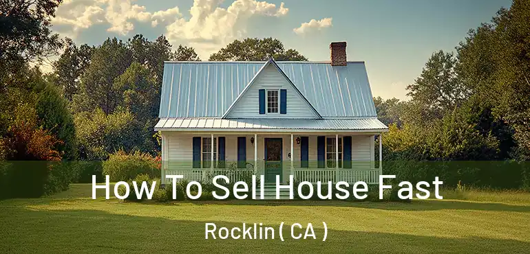  How To Sell House Fast Rocklin ( CA )