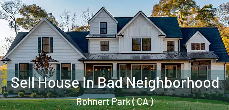  Sell House In Bad Neighborhood Rohnert Park ( CA )