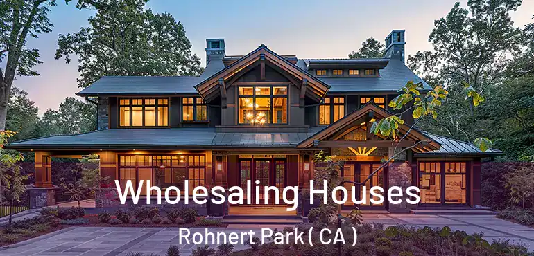 Wholesaling Houses Rohnert Park ( CA )